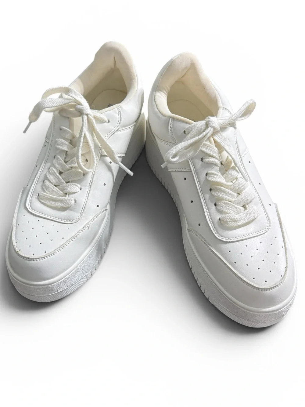 Steve Madden Raffi White Platform Sneakers - Size 9M